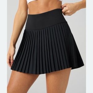 Fabletics Hot Shot Pleated Skirt Skort Classic Mini, Black Large